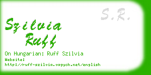 szilvia ruff business card